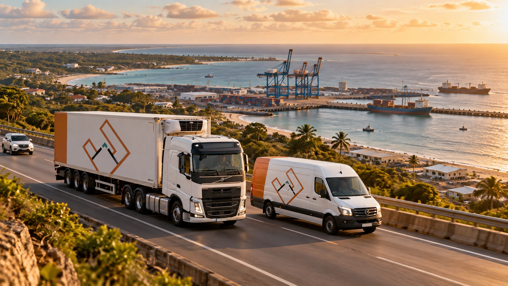 UrbnBox truck and van on the Mombasa coastal corridor